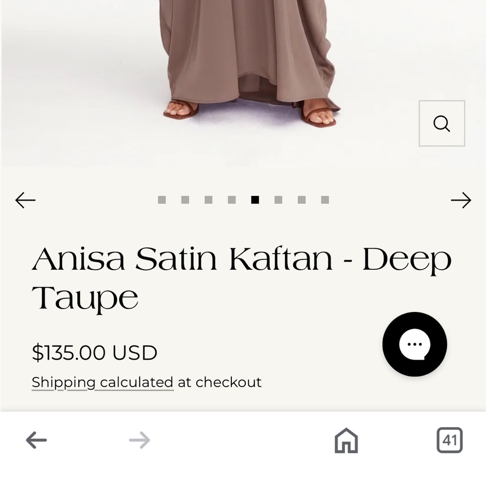 Brand New Satin Kaftan / Abaya (XL/ 58”) - Picture 6 of 8